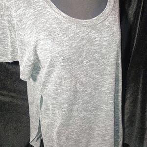 Mossimo Supply Co. Women's Gray Short Sleeve High Low Split Tee